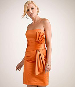 Orange Wrap Dress