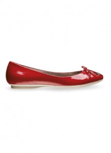 Red patent flats from Geox
