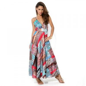 Patchwork Maxi Dress