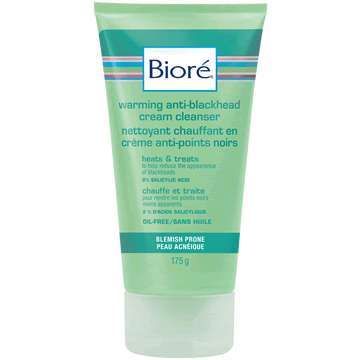 Biore warming anti-blackhead cream cleanser