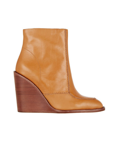 See by Chloé leather wedge ankle boots