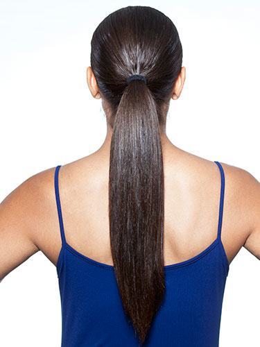 mid height ponytail