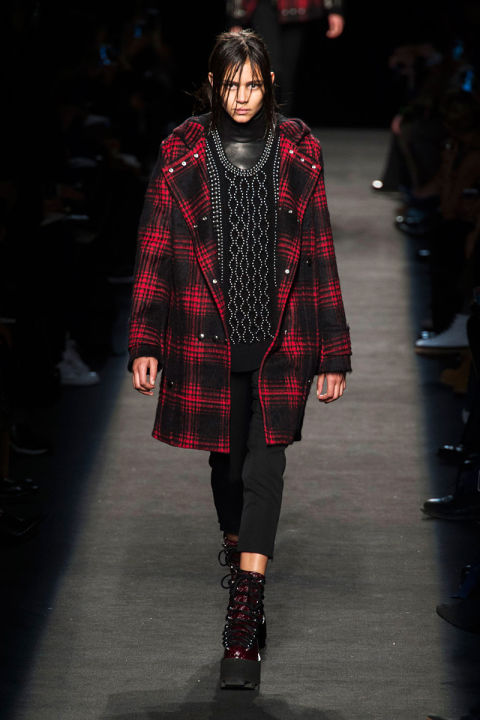 plaid coat