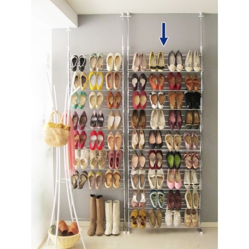 shoes on tension rod