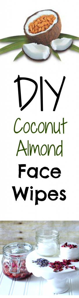 diy coconut almond face wipes