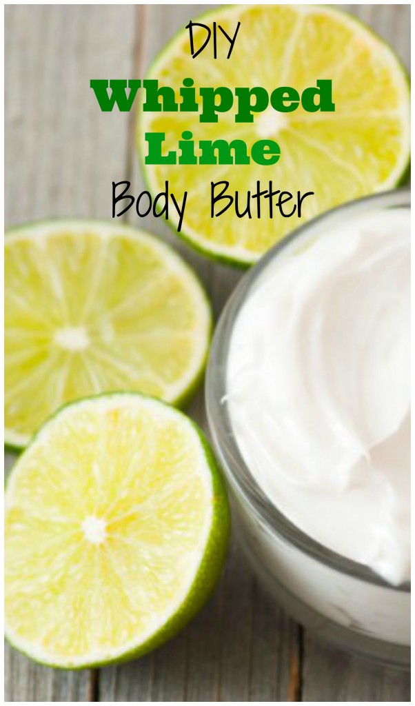 diy whipped lime body butter