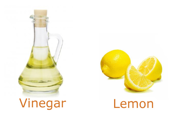 lemon and vinegar