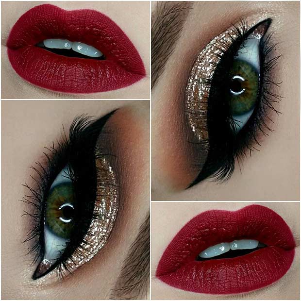 red-lips-and-gold-glitter-eyes