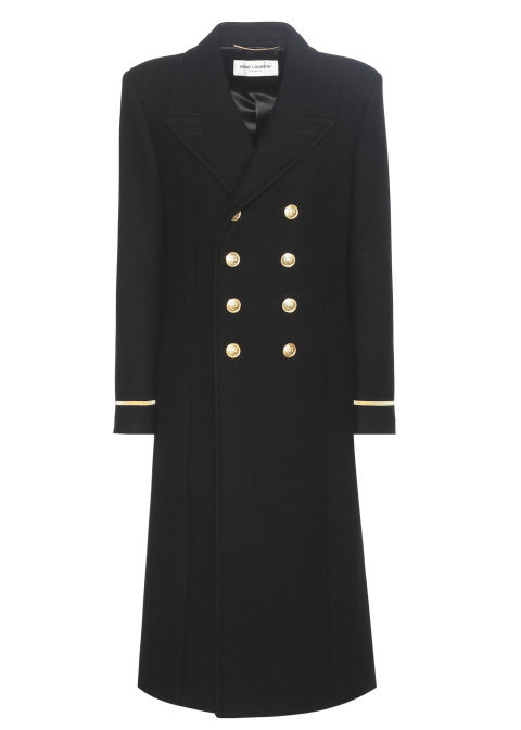 2017 winter coats trends - saint laurent wool coat