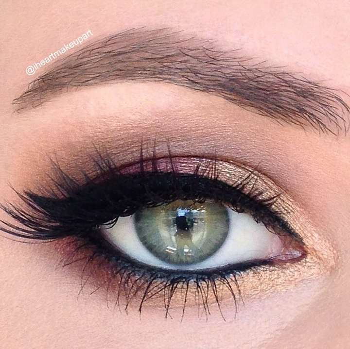 burgundy smokey eye