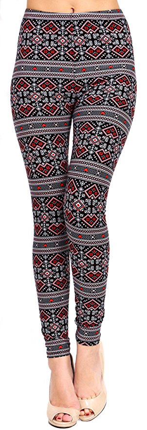 dark tribal print leggings