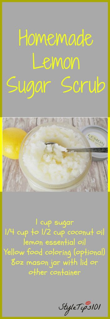 lemon sugar scrub