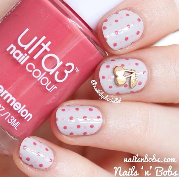 cherry nail designs for short nails