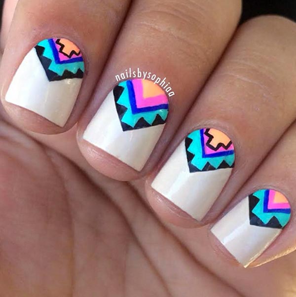 tribal nail designs for short nails