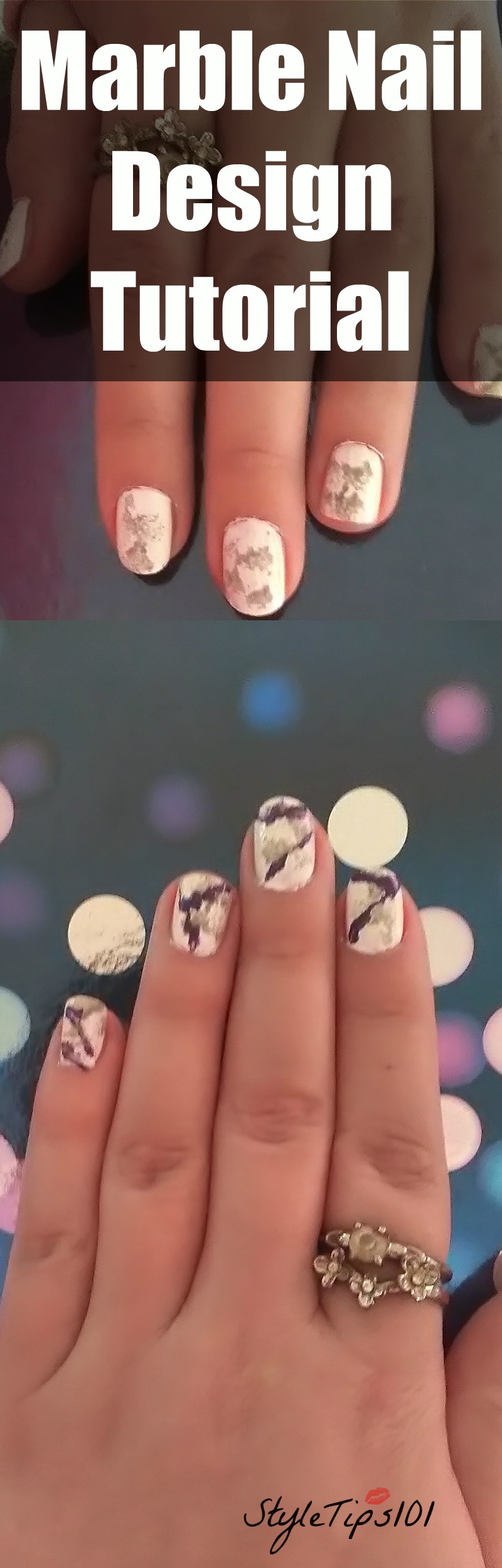 marble nails tutorial