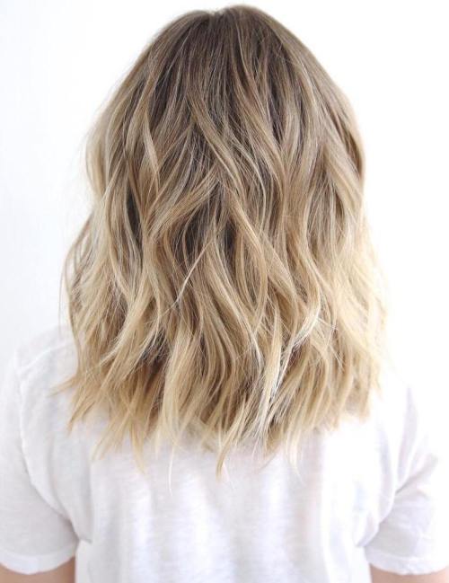 beach blonde medium shag