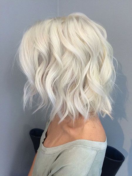 bleach blonde short hair