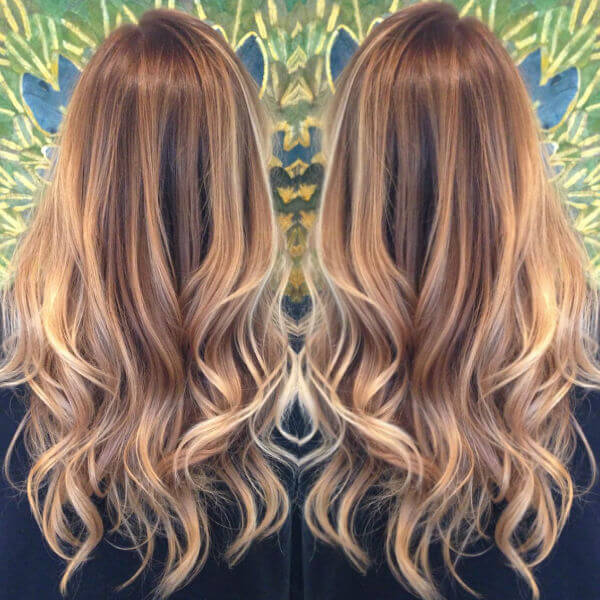 blonde highlights balayage