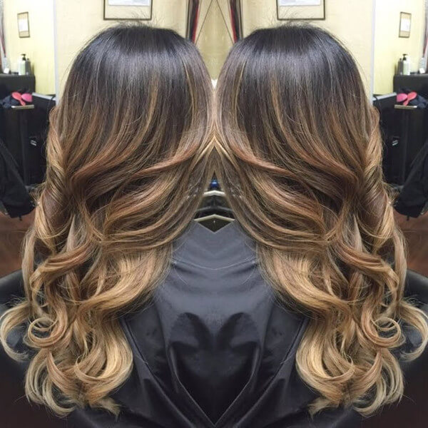 brunette balayage