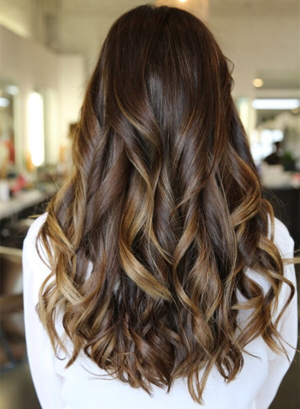 dark brown balayage