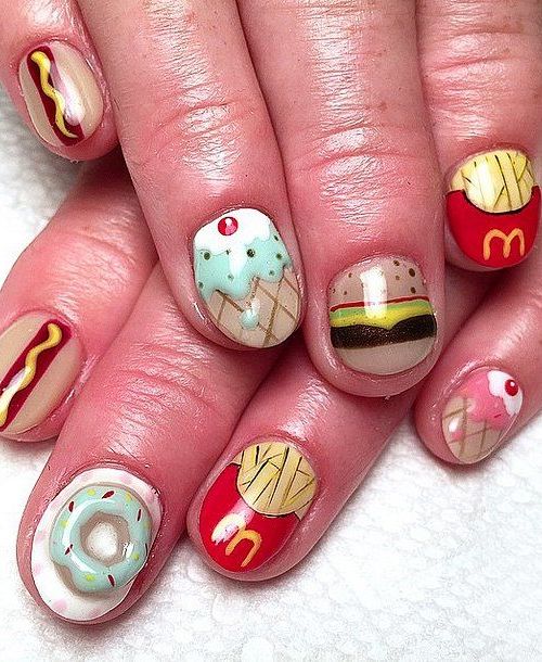 doughnut nail design