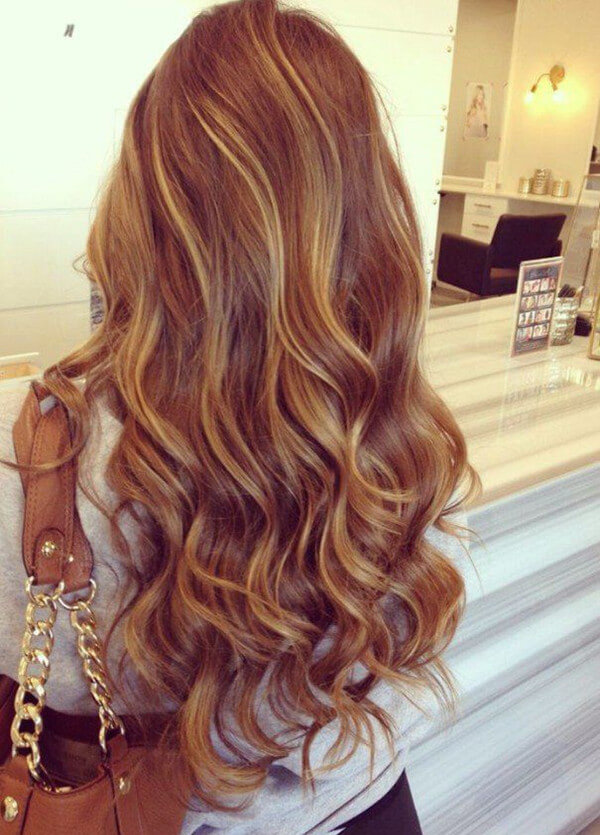 golden brown balayage