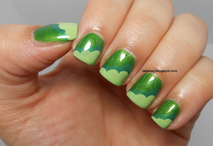 green cloud nails