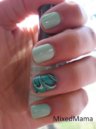 green marble nails