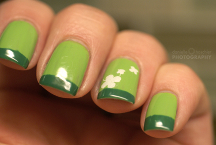 green shamrock nails