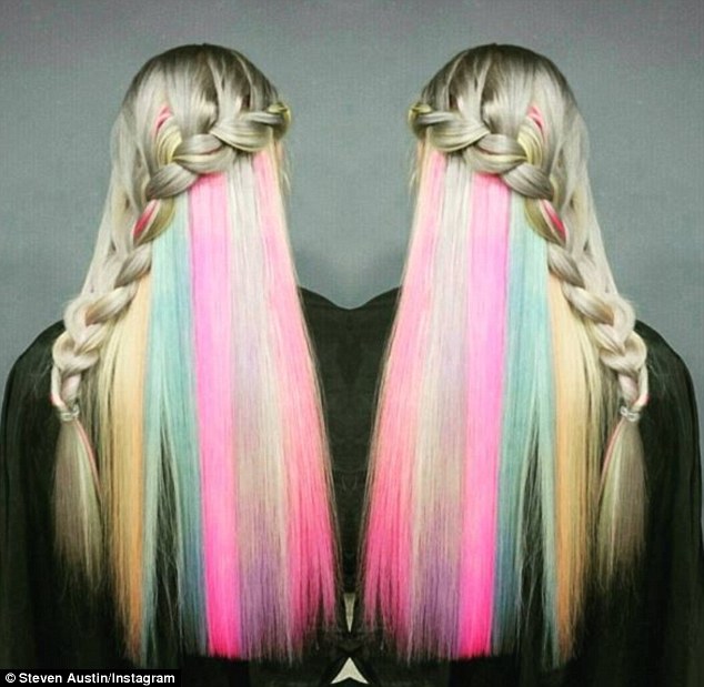 hidden pastel rainbow hair