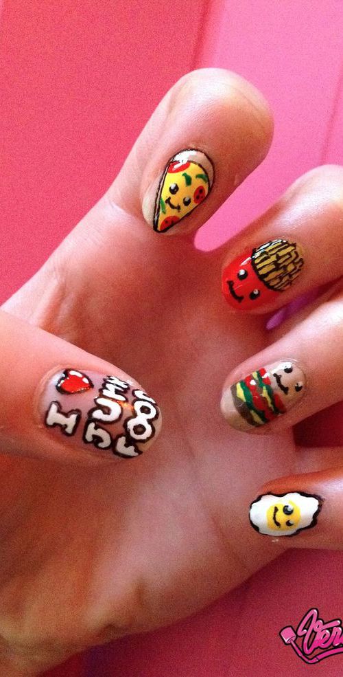 junk food nail designs