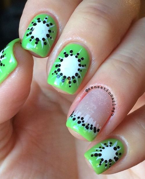 kiwi nail design