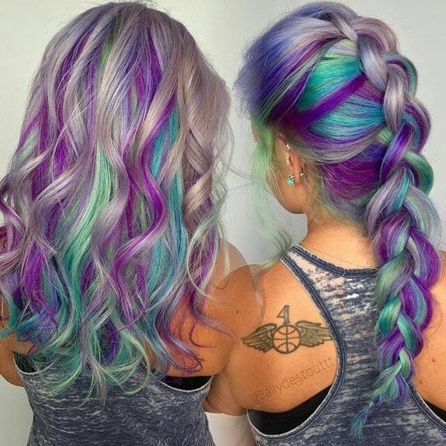 rainbow mermaid hair
