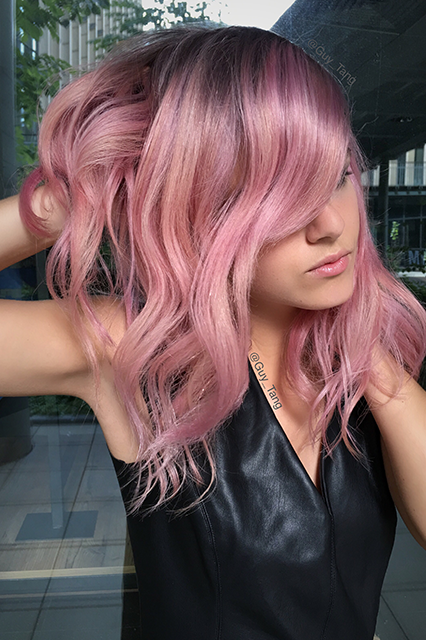 soft pink hair color