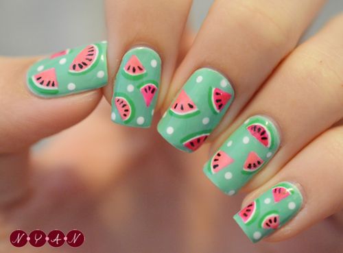 watermelon nails