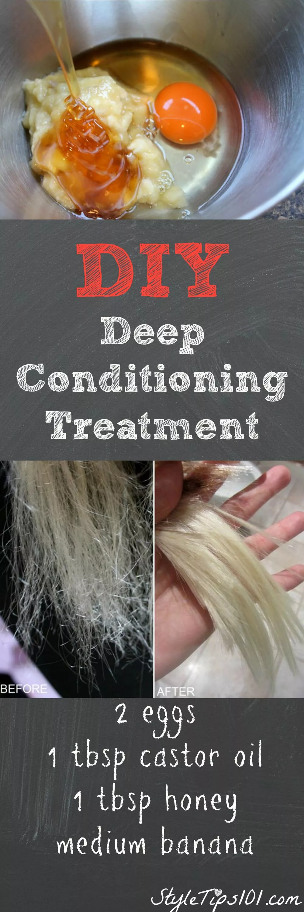 DIY Deep Conditioning Treatment With Egg and Castor Oil