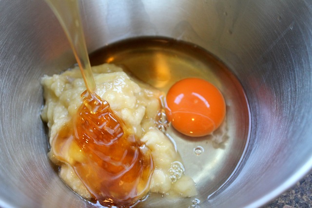 banana egg mixture