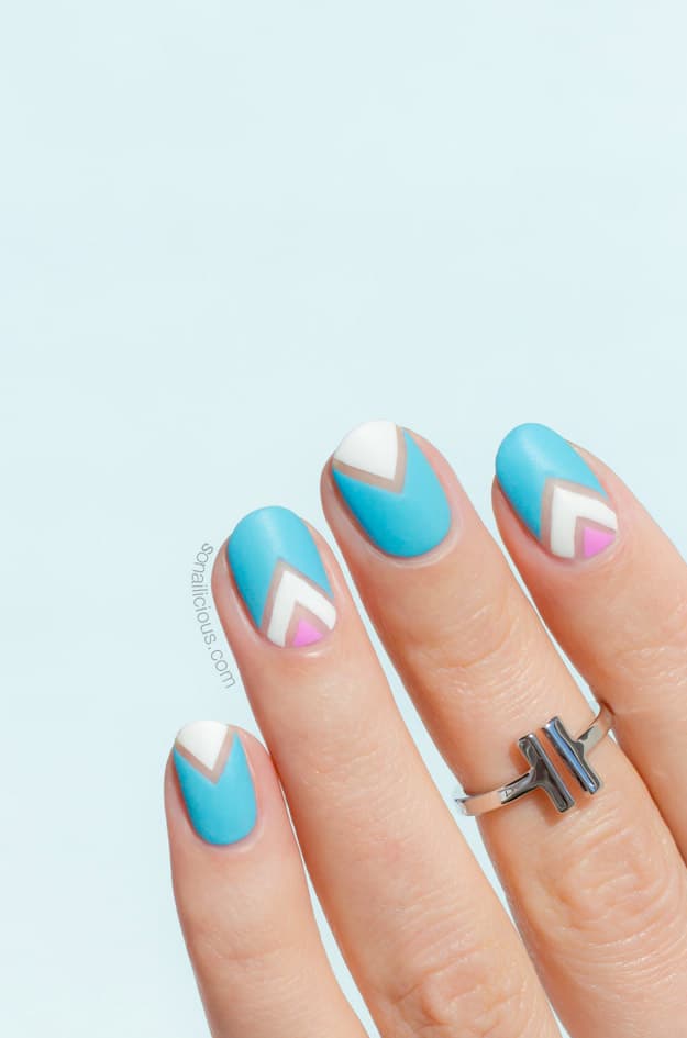 chevron spring nail colors