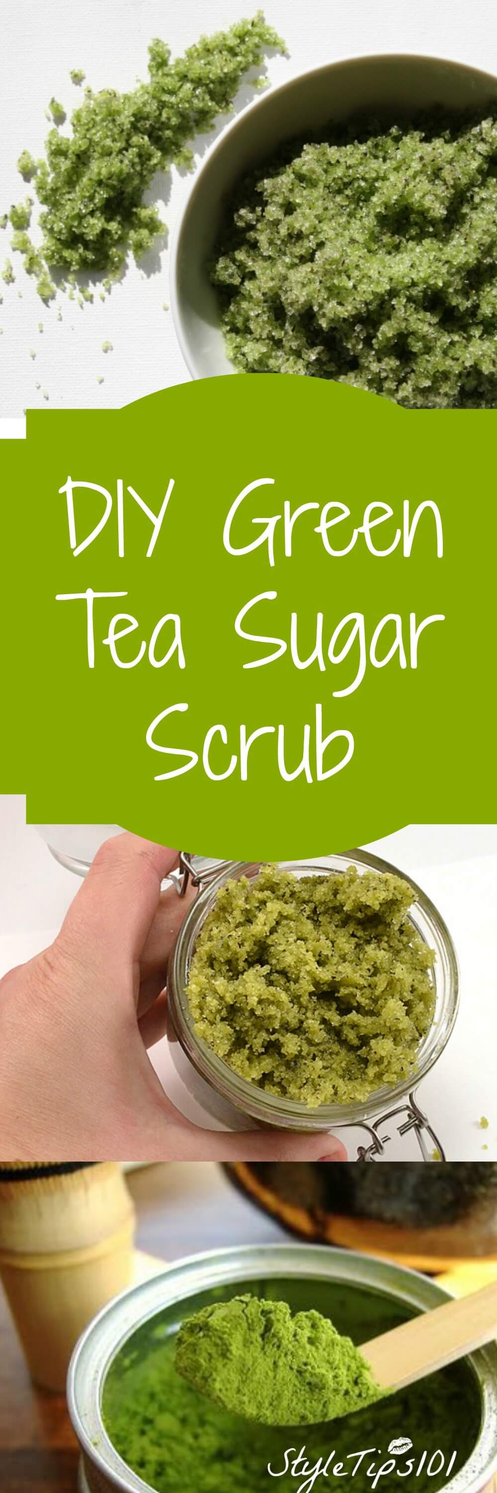diy green tea sugar scrub