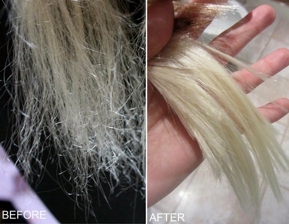 hair repair before and after