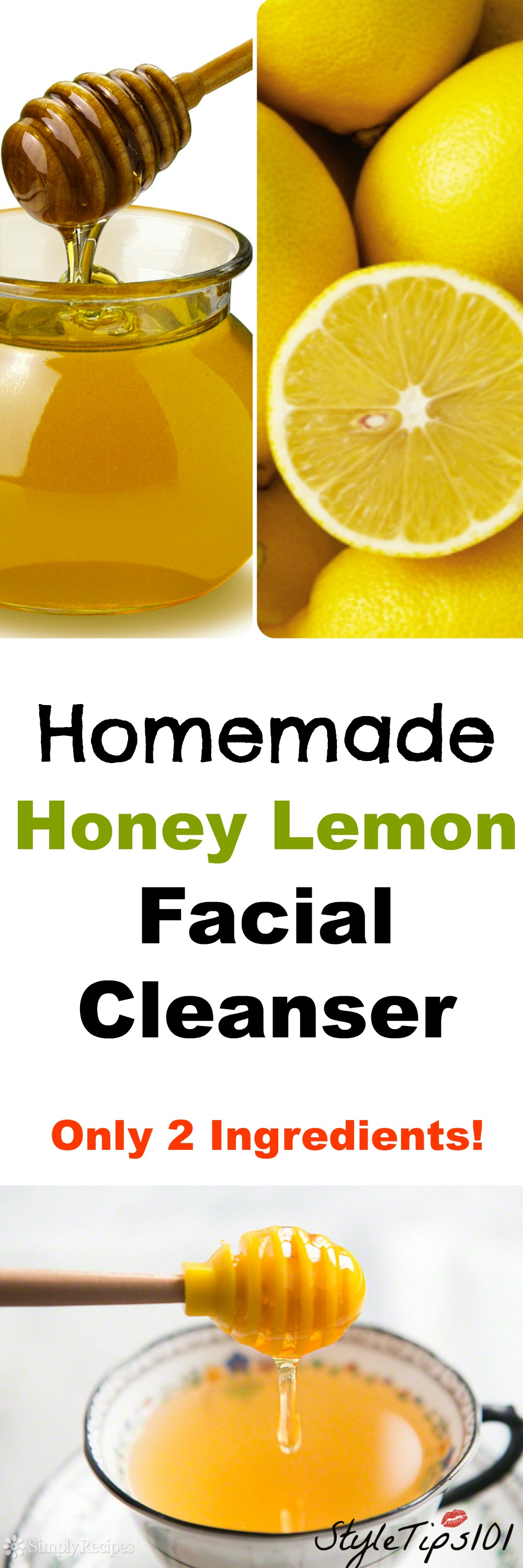 Homemade Lemon Facial Cleanser With Honey