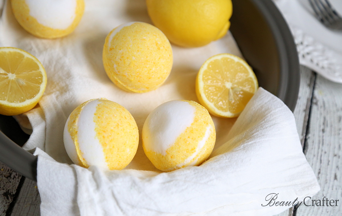 DIY Bath Bombs - Lemon & Vanilla Scented