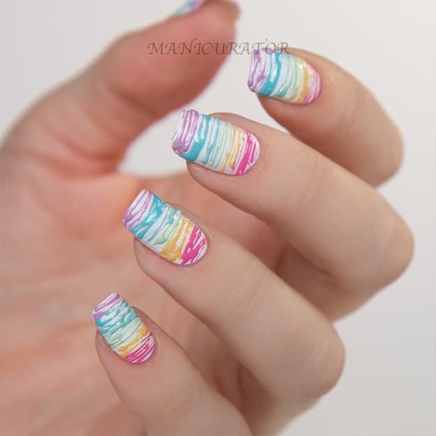 pastel rainbow nails