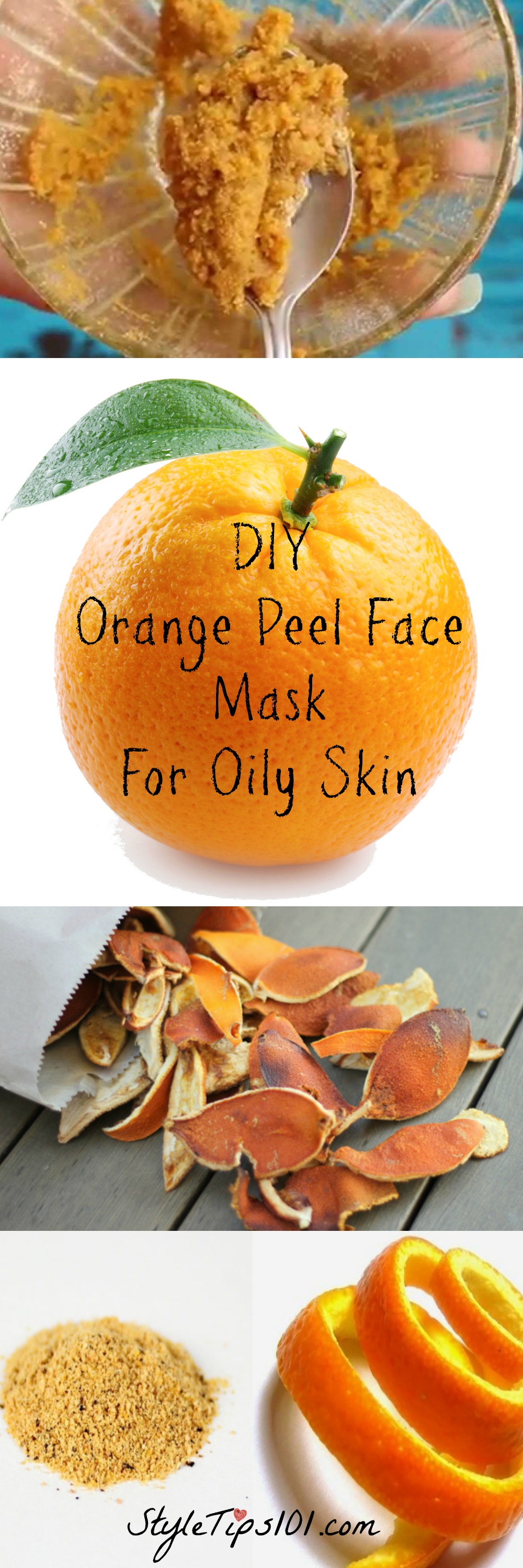 DIY Orange Peel Face Mask for Oily Skin