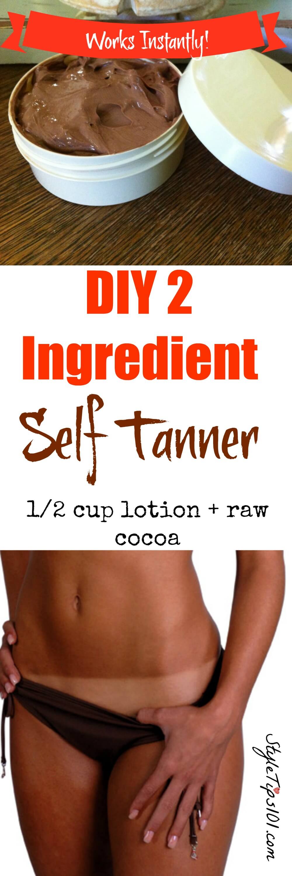 self tanner diy styletips101 tanning tan face don orange beauty works well super easy prepare skin natural recipe forget recipes