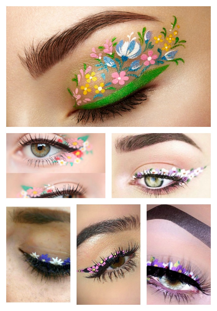 Floral Eyeliner Ideas