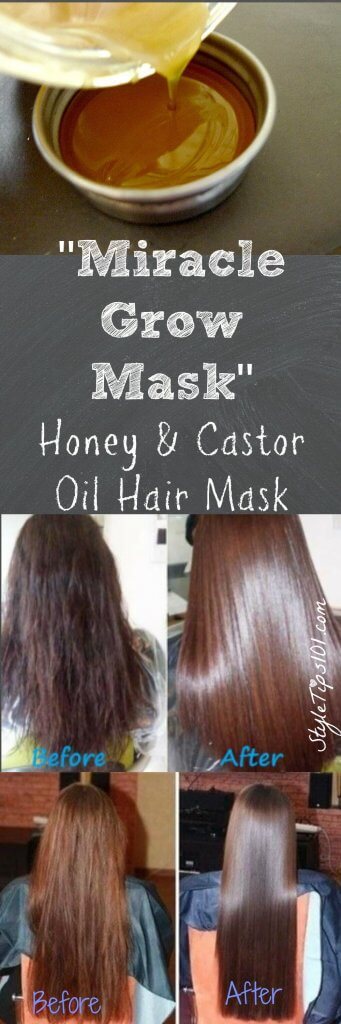 Hydrating Honey and Castor Oil Hair Mask for Hair Growth