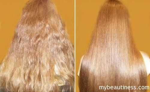 before and after hair lamination
