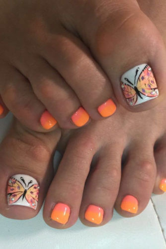 butterfly toe nail design