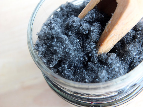 charcoal salt scrub